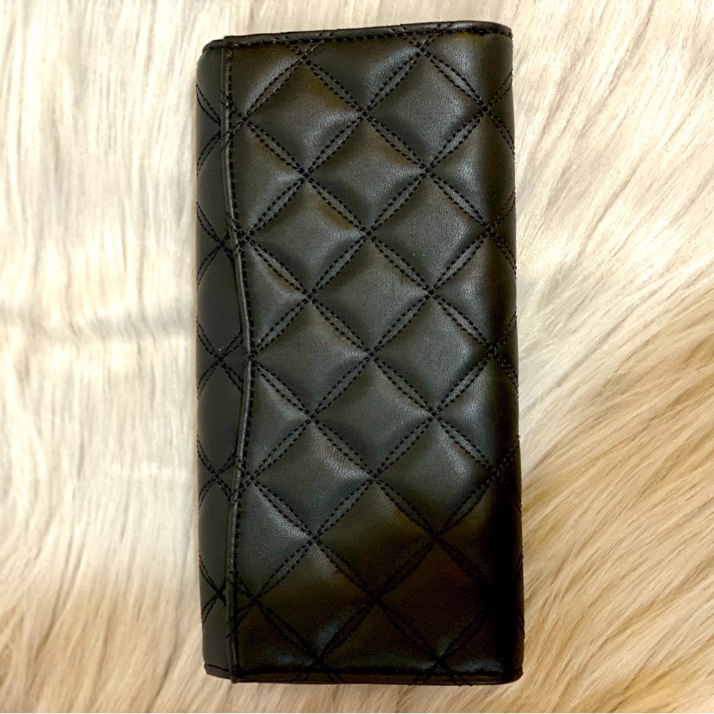 Kate Spade Black Smooth Quilted Large Turn Lock Wallet - Picture 6 of 11